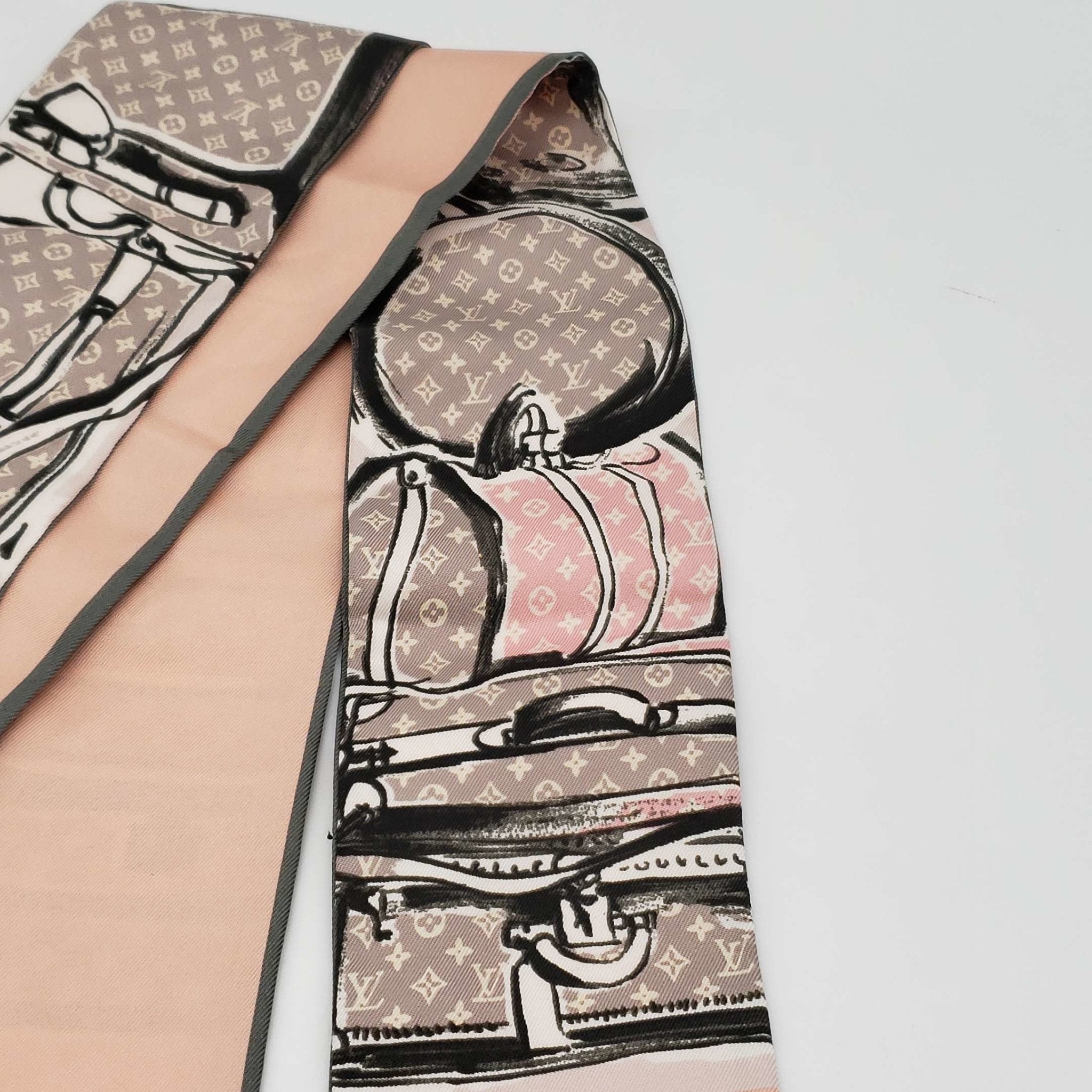 Louis Vuitton Twilly 100% Silk Scarf