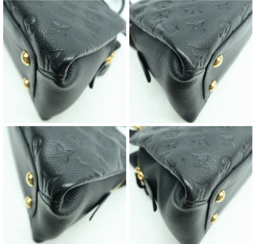 Louis Vuitton Vosges Black Monogram Leather Satchel Bag