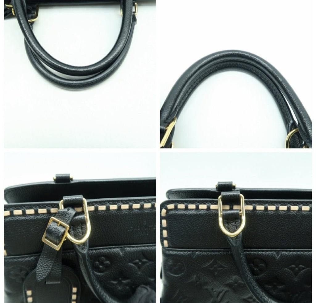 Louis Vuitton Vosges Black Monogram Leather Satchel Bag