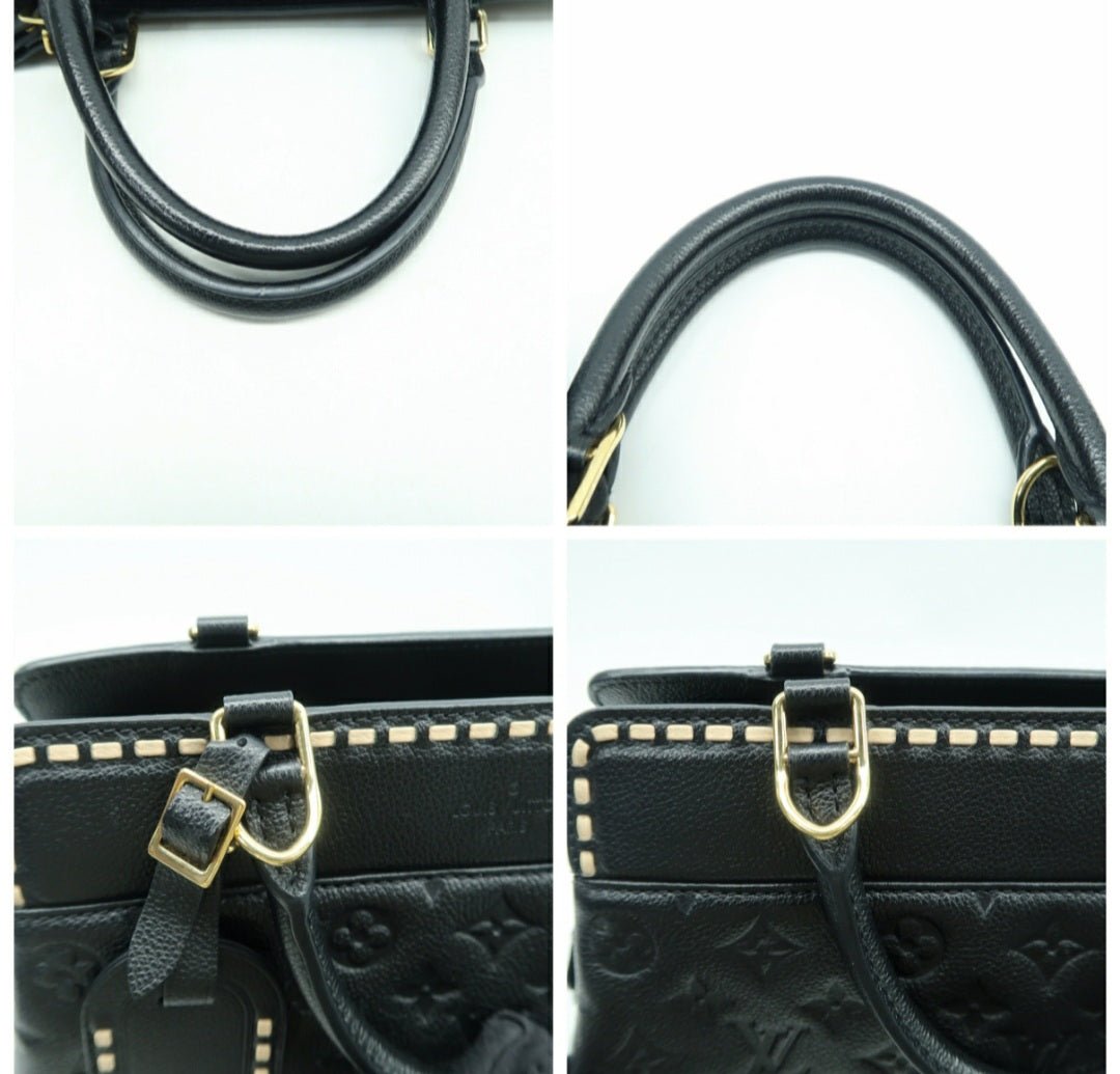 Louis Vuitton Vosges Black Monogram Leather Satchel Bag