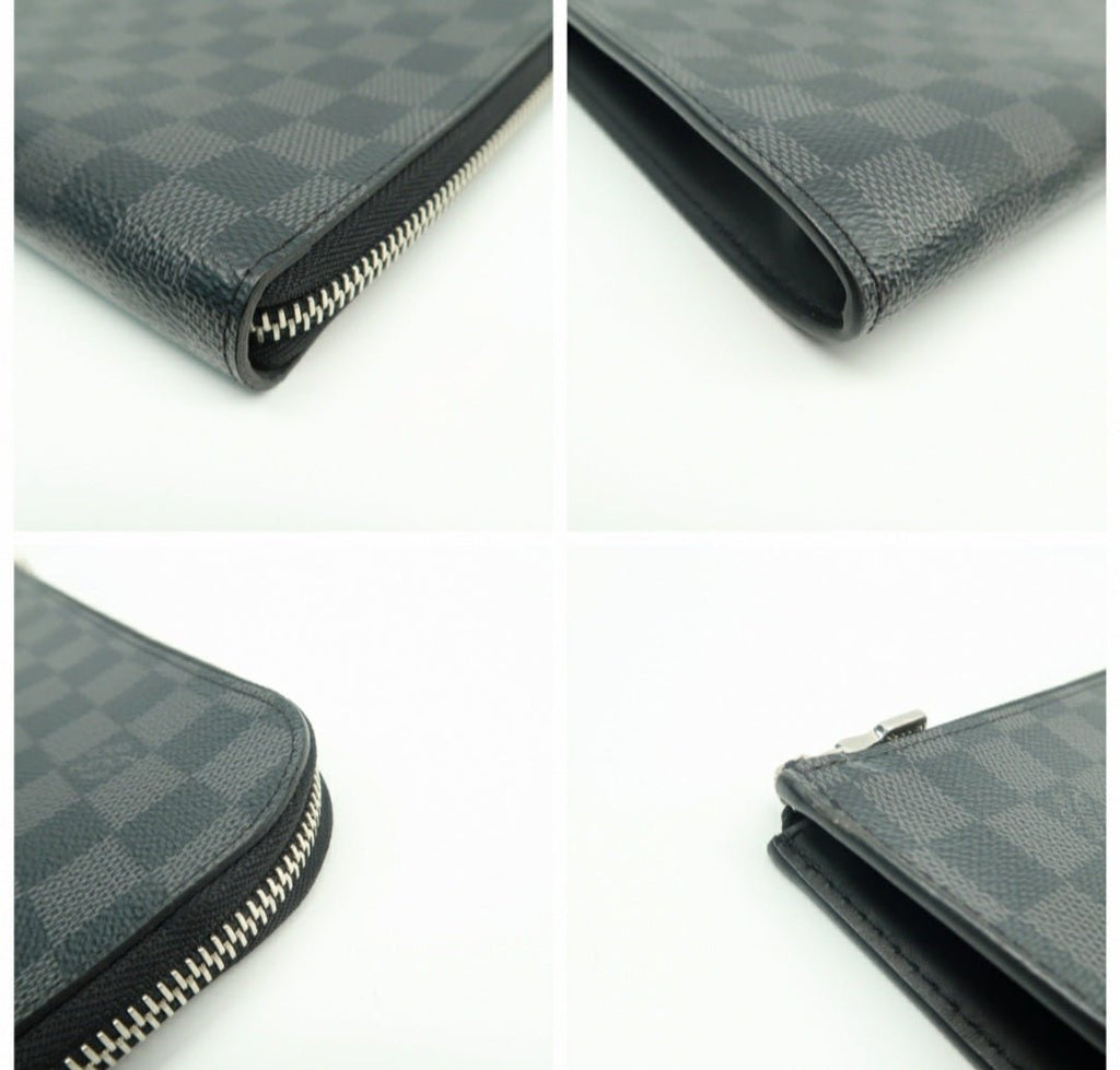 Louis Vuitton Voyage Black Leather Clutch Bag