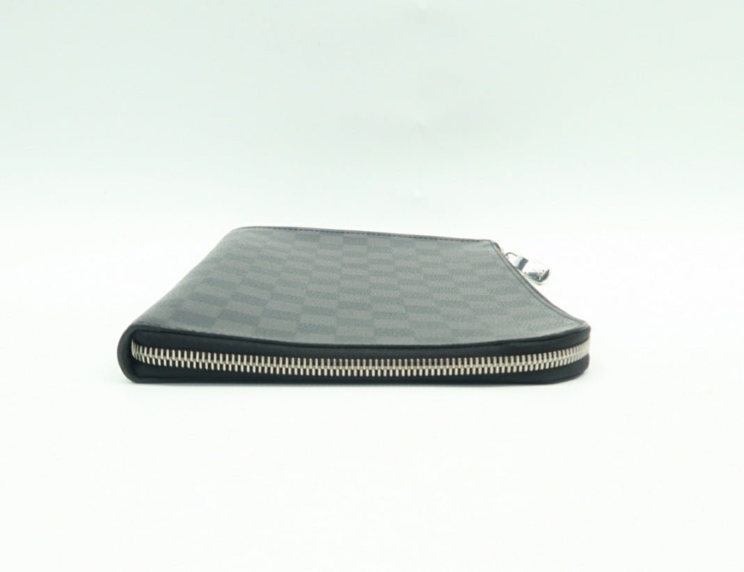 Louis Vuitton Voyage Black Leather Clutch Bag