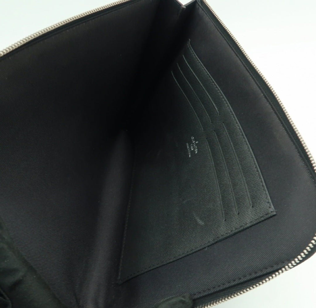 Louis Vuitton Voyage Black Leather Clutch Bag