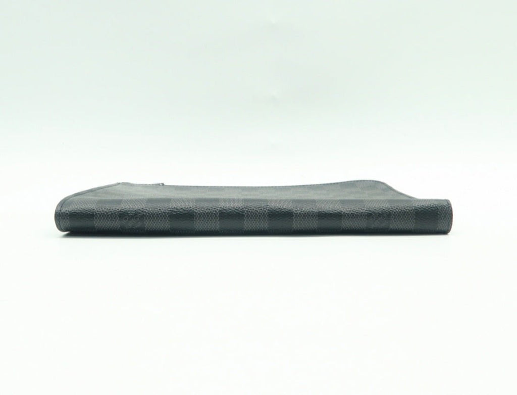 Louis Vuitton Voyage Black Leather Clutch Bag