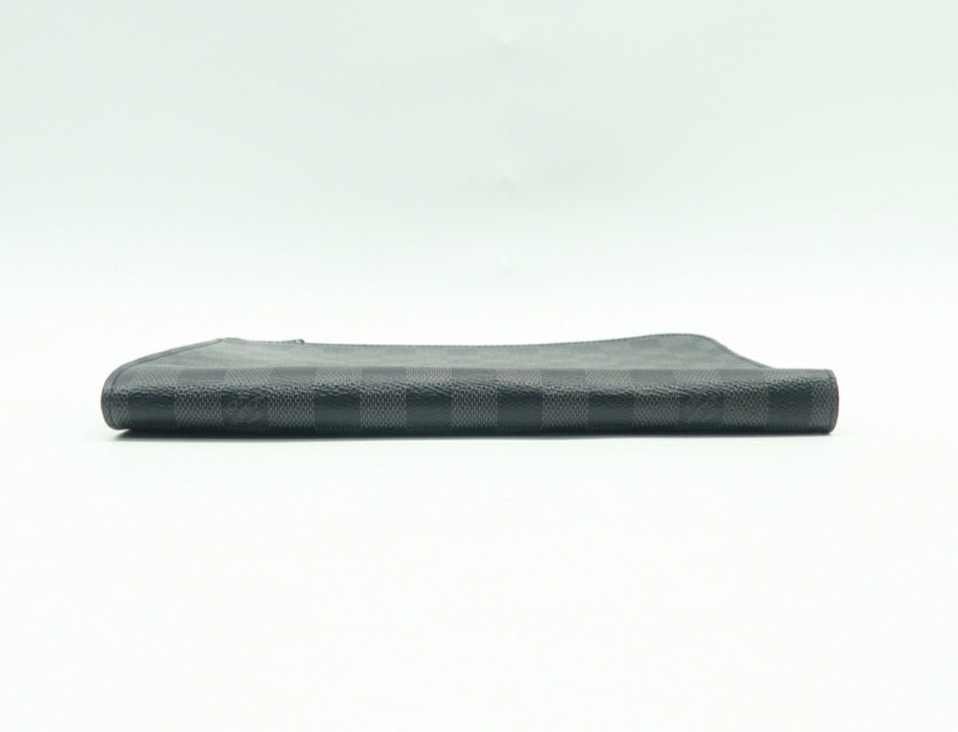 Louis Vuitton Voyage Black Leather Clutch Bag