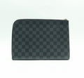Louis Vuitton Voyage Black Leather Clutch Bag