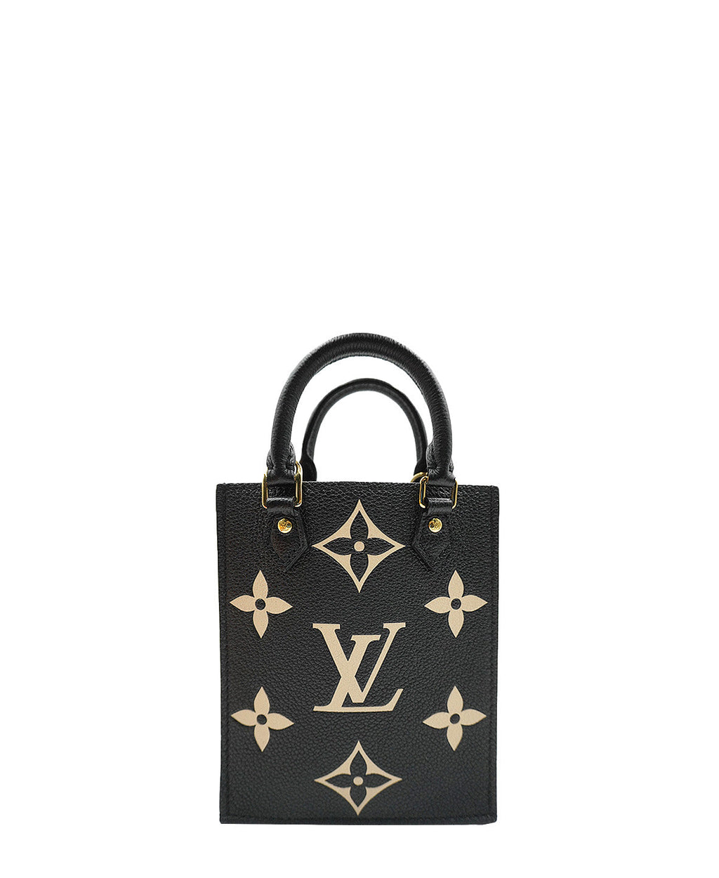 Monogram Giant Empreinte Petit Sac Plat Black, Beige