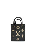 Monogram Giant Empreinte Petit Sac Plat Black, Beige