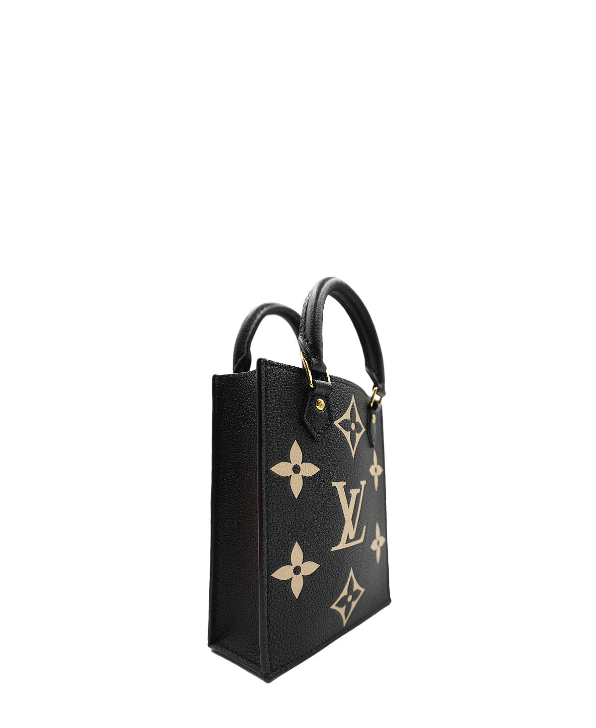 Monogram Giant Empreinte Petit Sac Plat Black, Beige