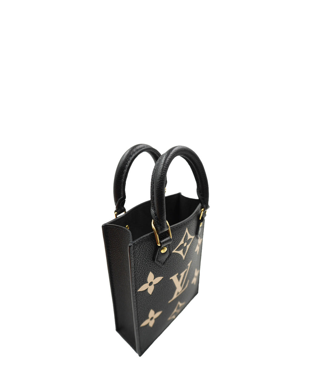 Monogram Giant Empreinte Petit Sac Plat Black, Beige