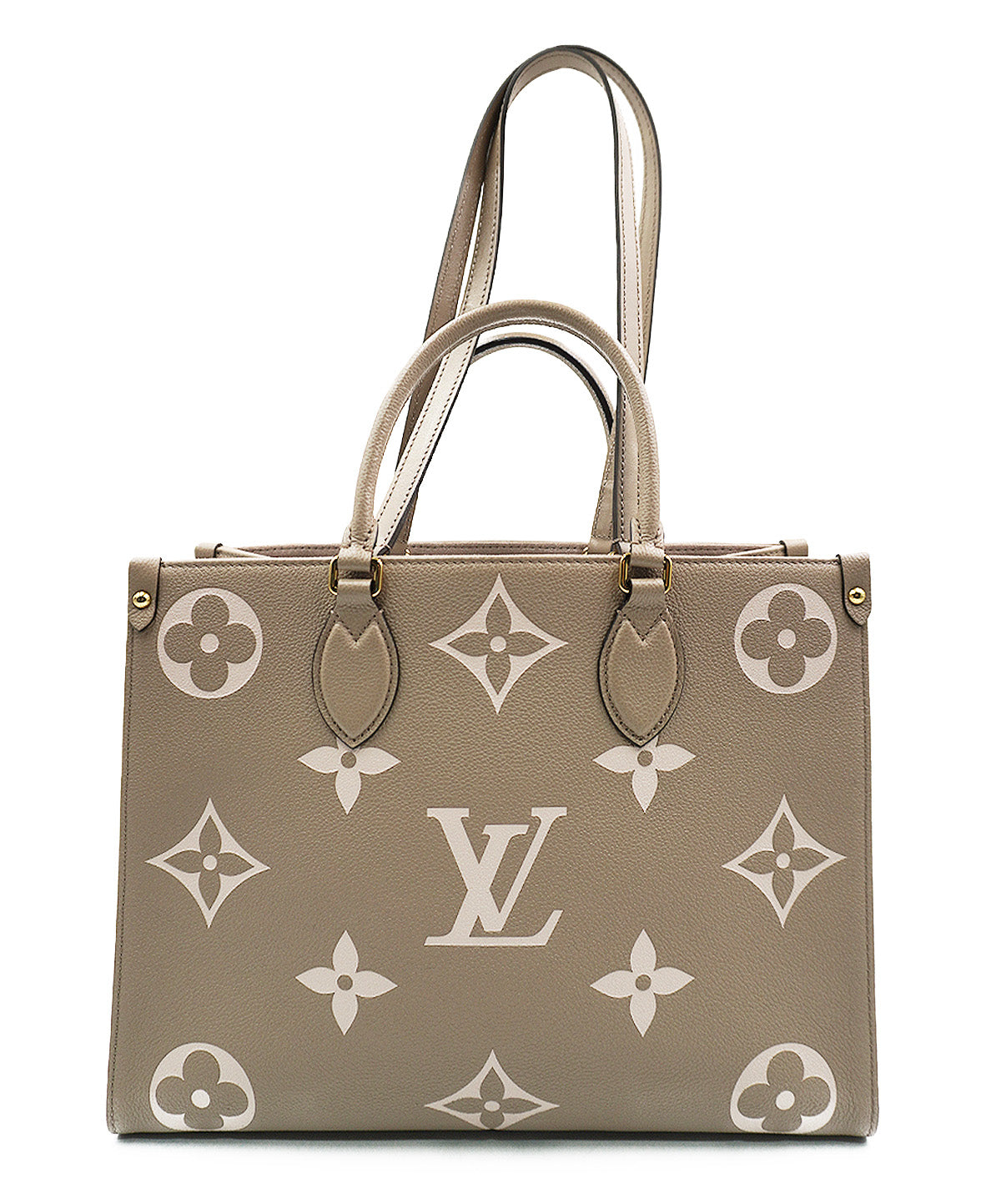Monogram Onthego MM Bicolor Empreinte Leather Beige