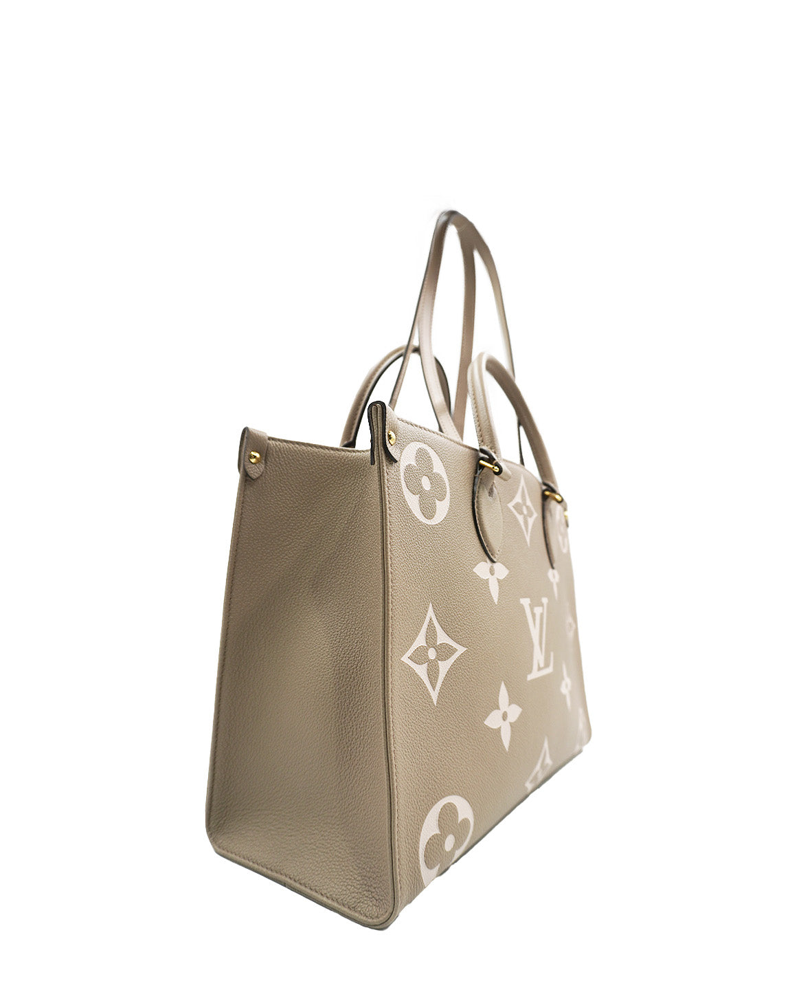 Monogram Onthego MM Bicolor Empreinte Leather Beige
