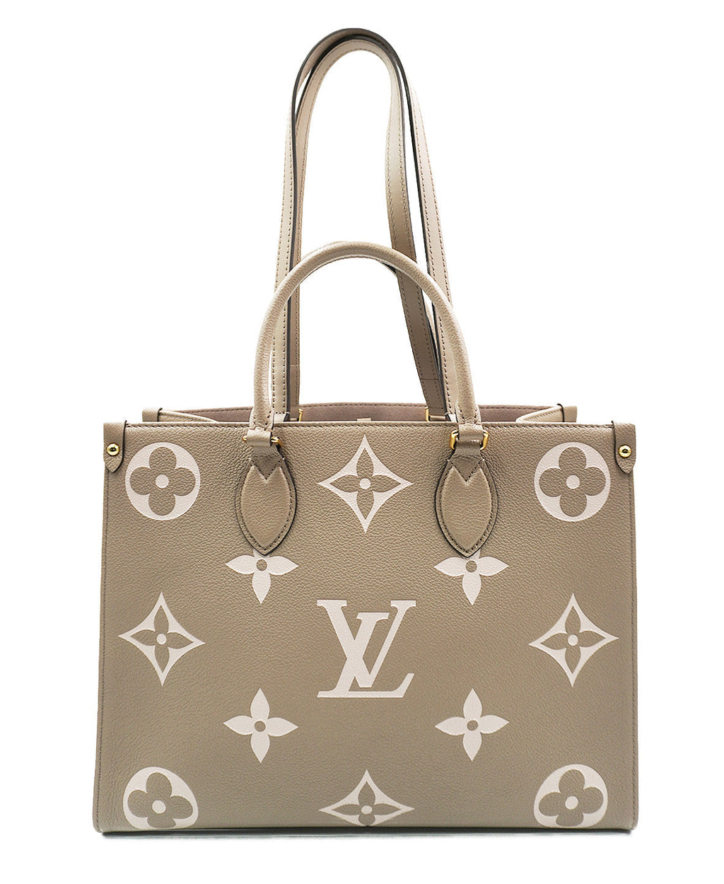 Monogram Onthego MM Bicolor Empreinte Leather Beige