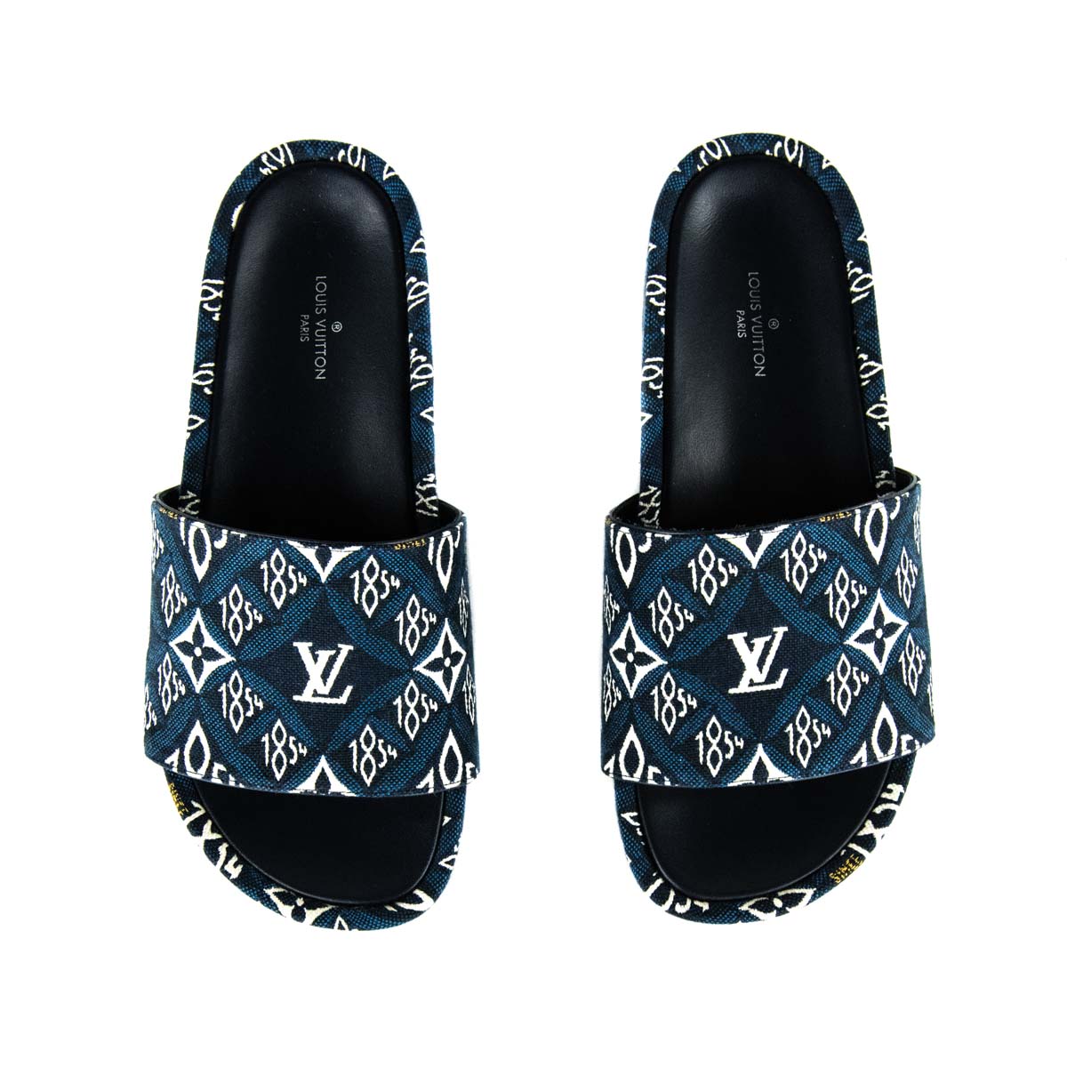 Louis Vuitton Blue Since 1854 Jumbo Flatform Mules Size 6 | EU 36