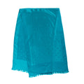 Louis Vuitton Turquoise Silk Monogram Oblong Scarf
