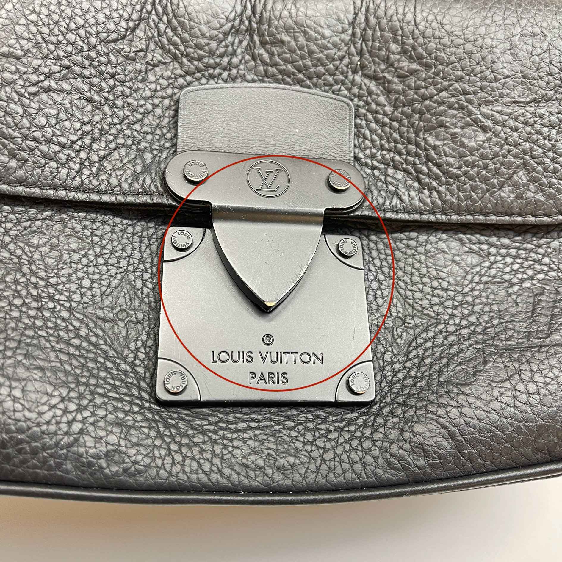 Men's S Lock Messenger Bag Black