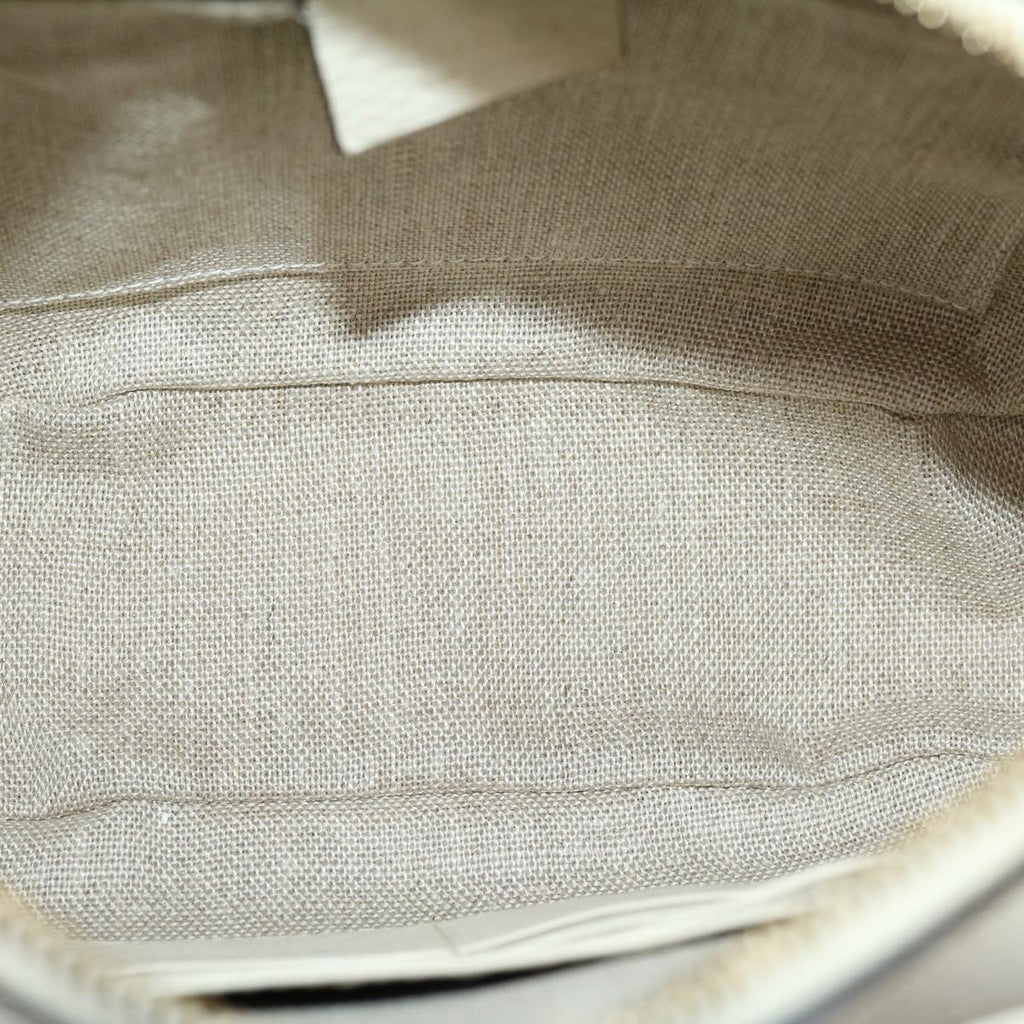 GUCCI GG Canvas Shoulder Bag Beige White lt557A