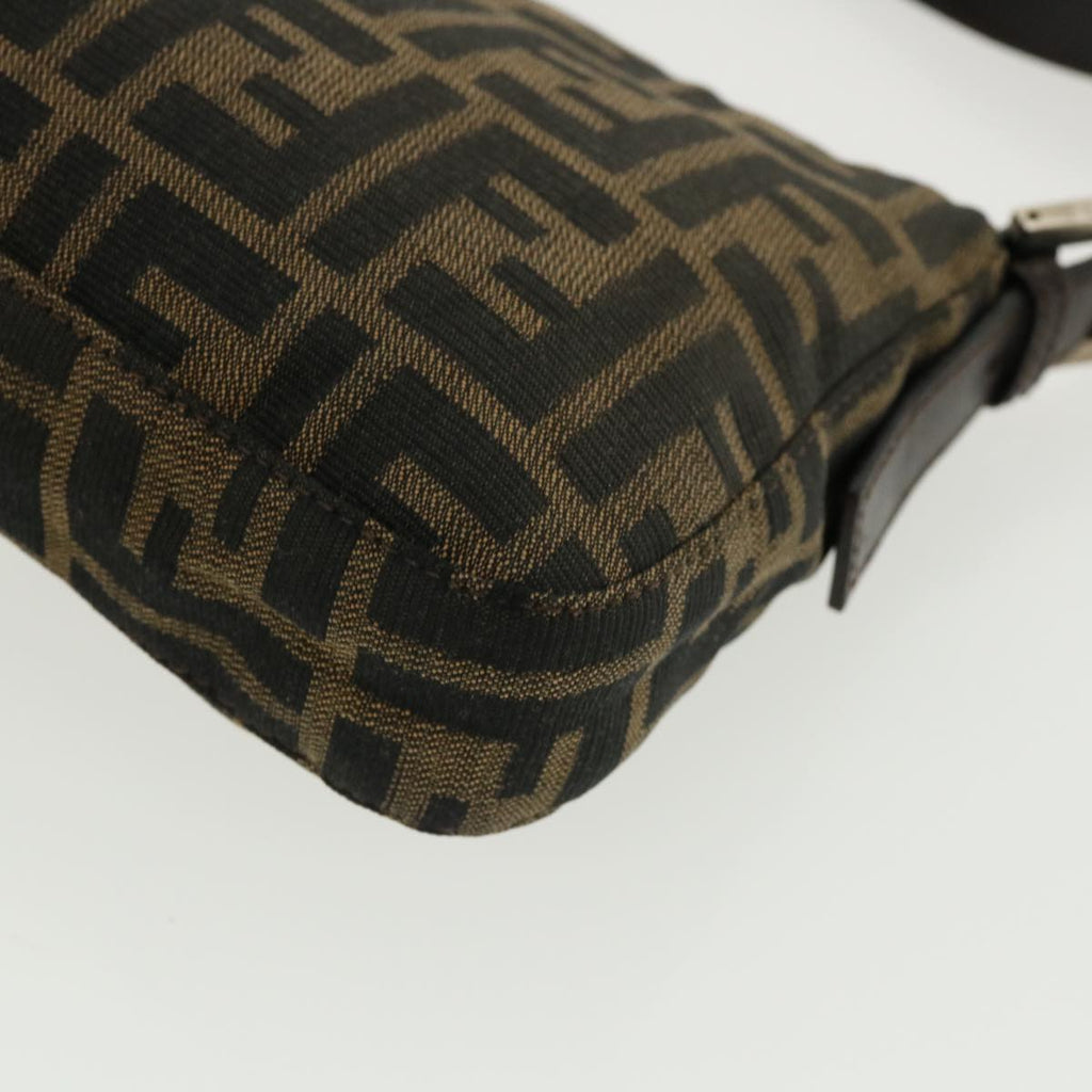 FENDI Zucca Canvas Mamma Baguette Shoulder Bag Brown lt691