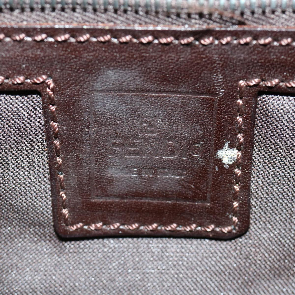 FENDI Zucca Canvas Mamma Baguette Shoulder Bag Brown lt691