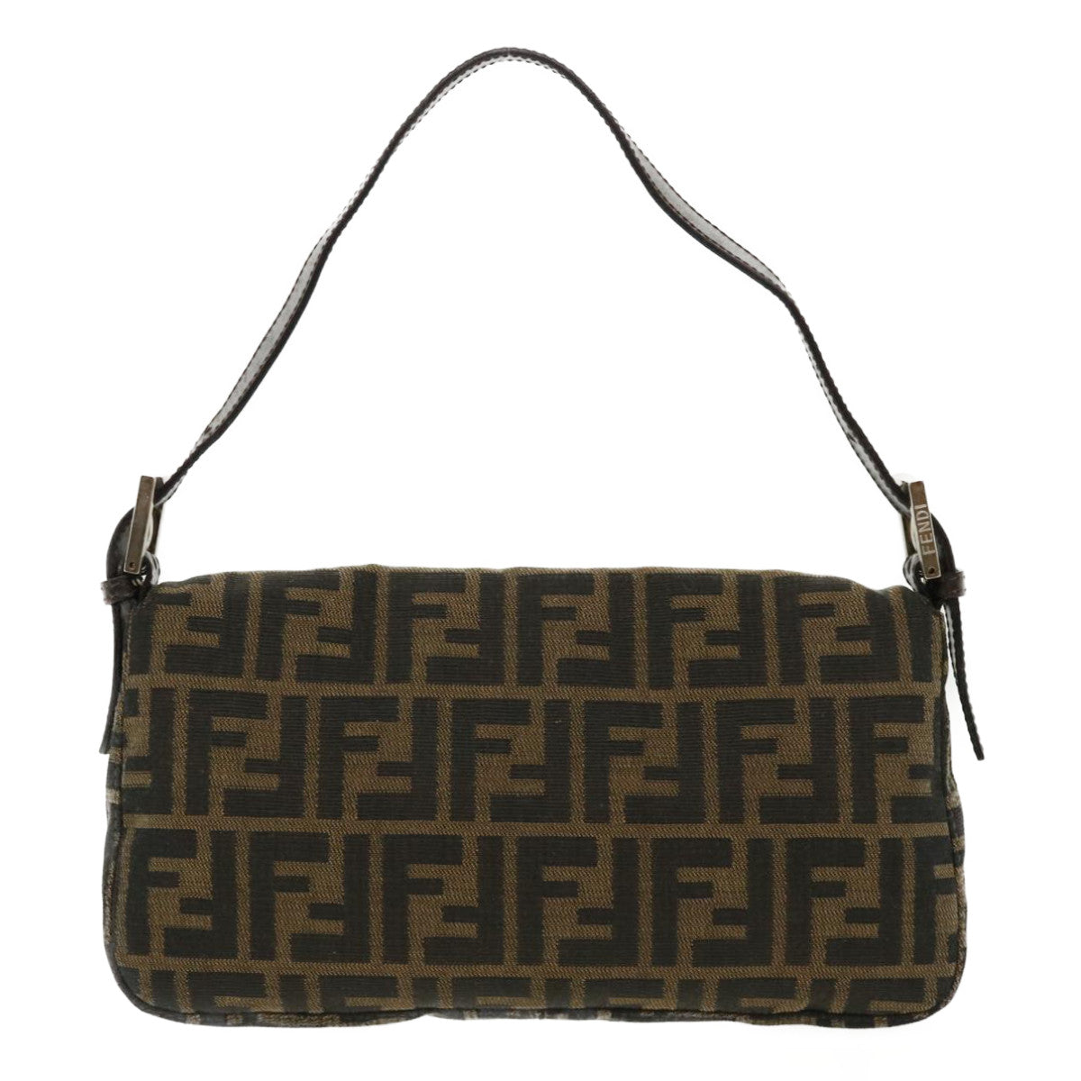 FENDI Zucca Canvas Mamma Baguette Shoulder Bag Brown lt691