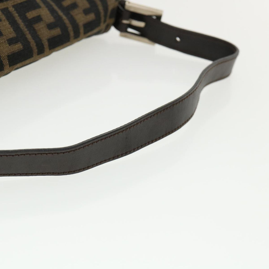 FENDI Zucca Canvas Mamma Baguette Shoulder Bag Brown lt691