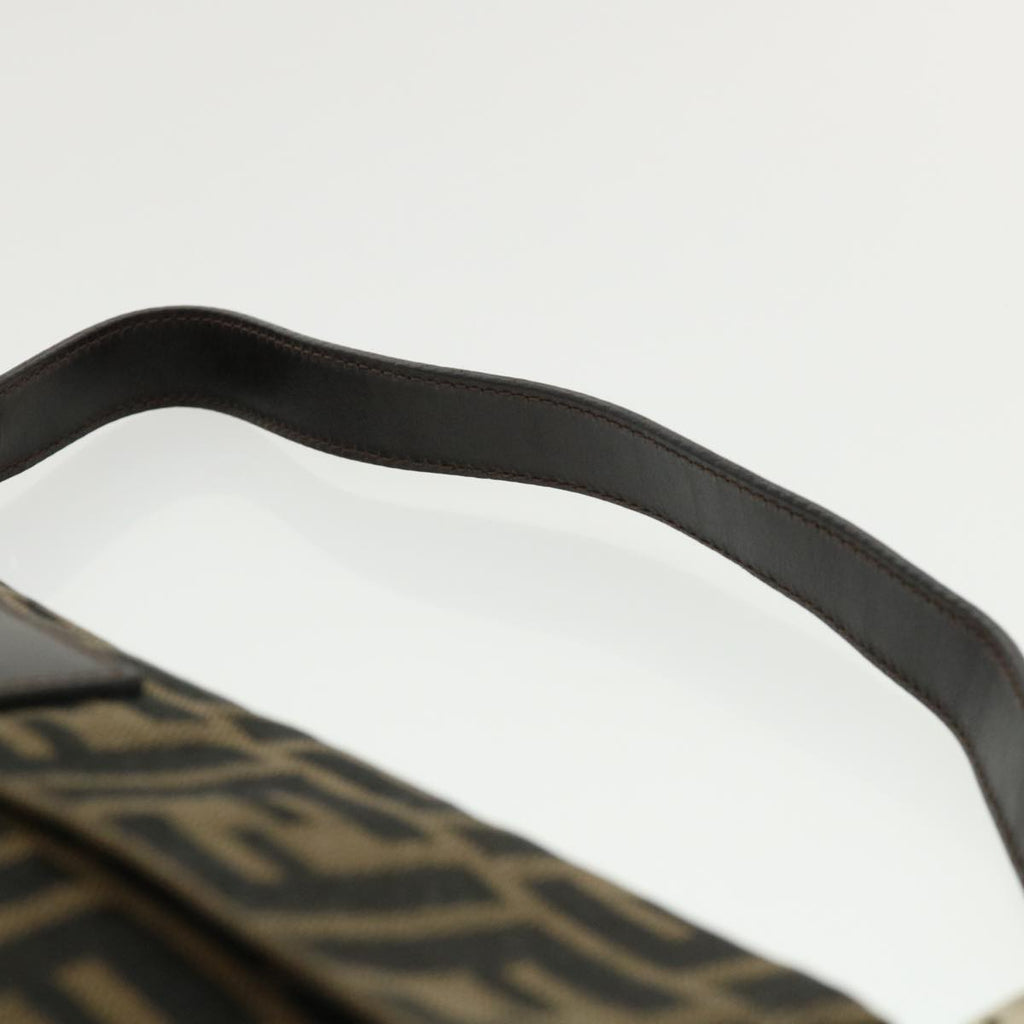 FENDI Zucca Canvas Mamma Baguette Shoulder Bag Brown lt691