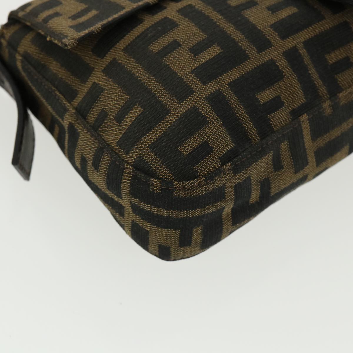 FENDI Zucca Canvas Mamma Baguette Shoulder Bag Brown lt692
