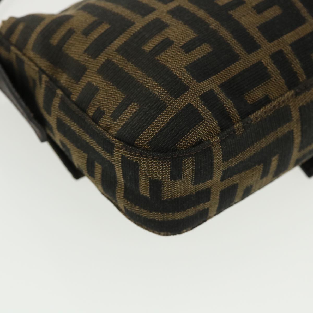 FENDI Zucca Canvas Mamma Baguette Shoulder Bag Brown lt692