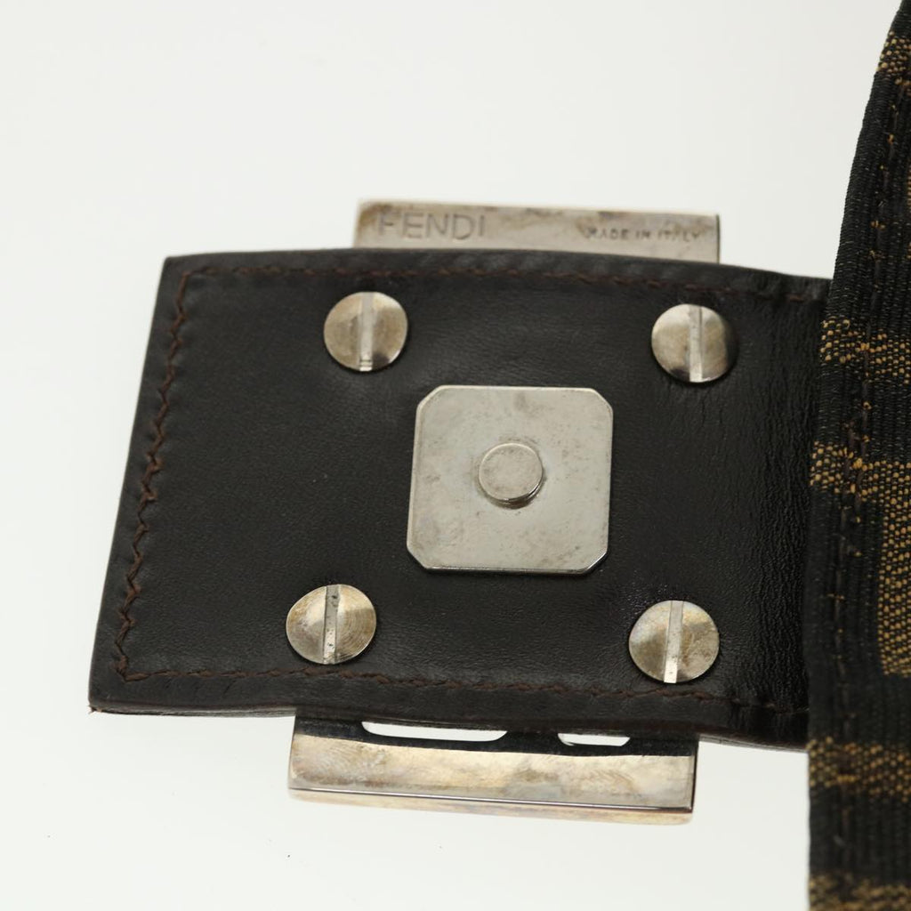 FENDI Zucca Canvas Mamma Baguette Shoulder Bag Brown lt692