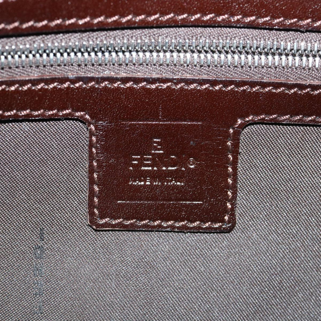 FENDI Zucca Canvas Mamma Baguette Shoulder Bag Brown lt692