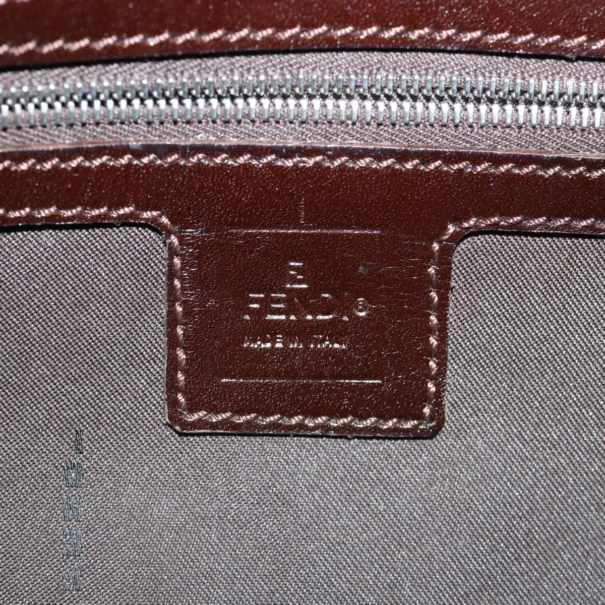 FENDI Zucca Canvas Mamma Baguette Shoulder Bag Brown lt692