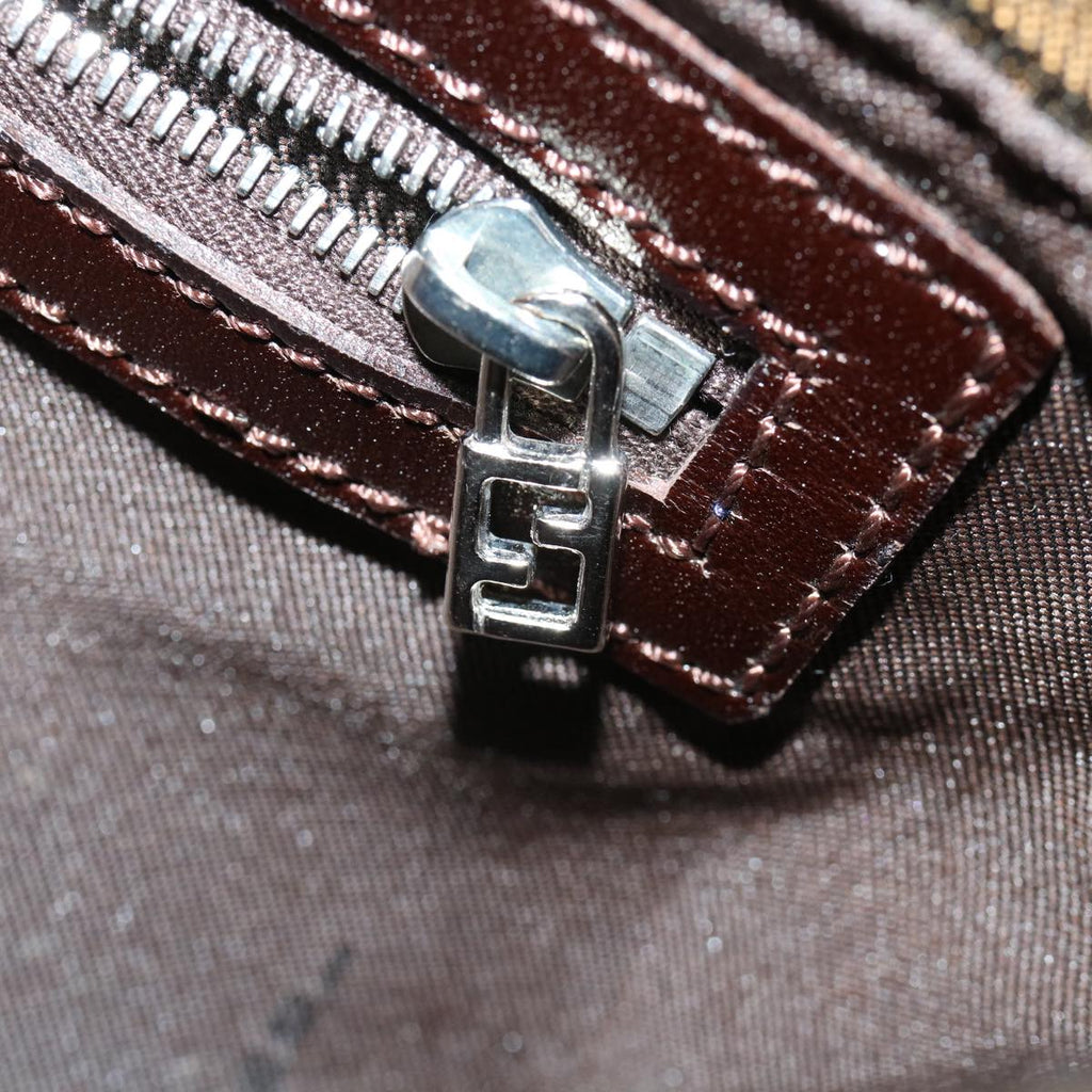 FENDI Zucca Canvas Mamma Baguette Shoulder Bag Brown lt692