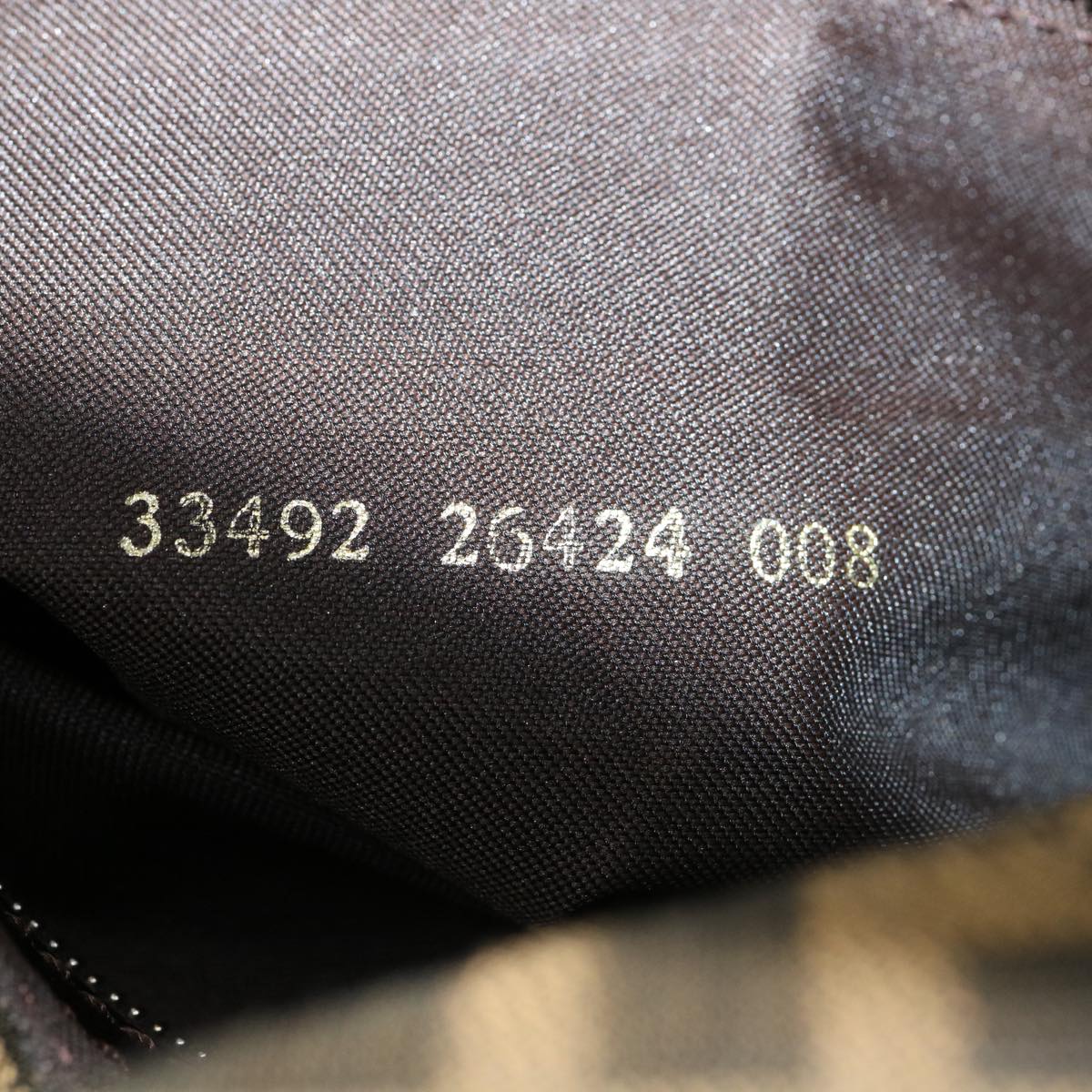 FENDI Zucca Canvas Mamma Baguette Shoulder Bag Brown lt692