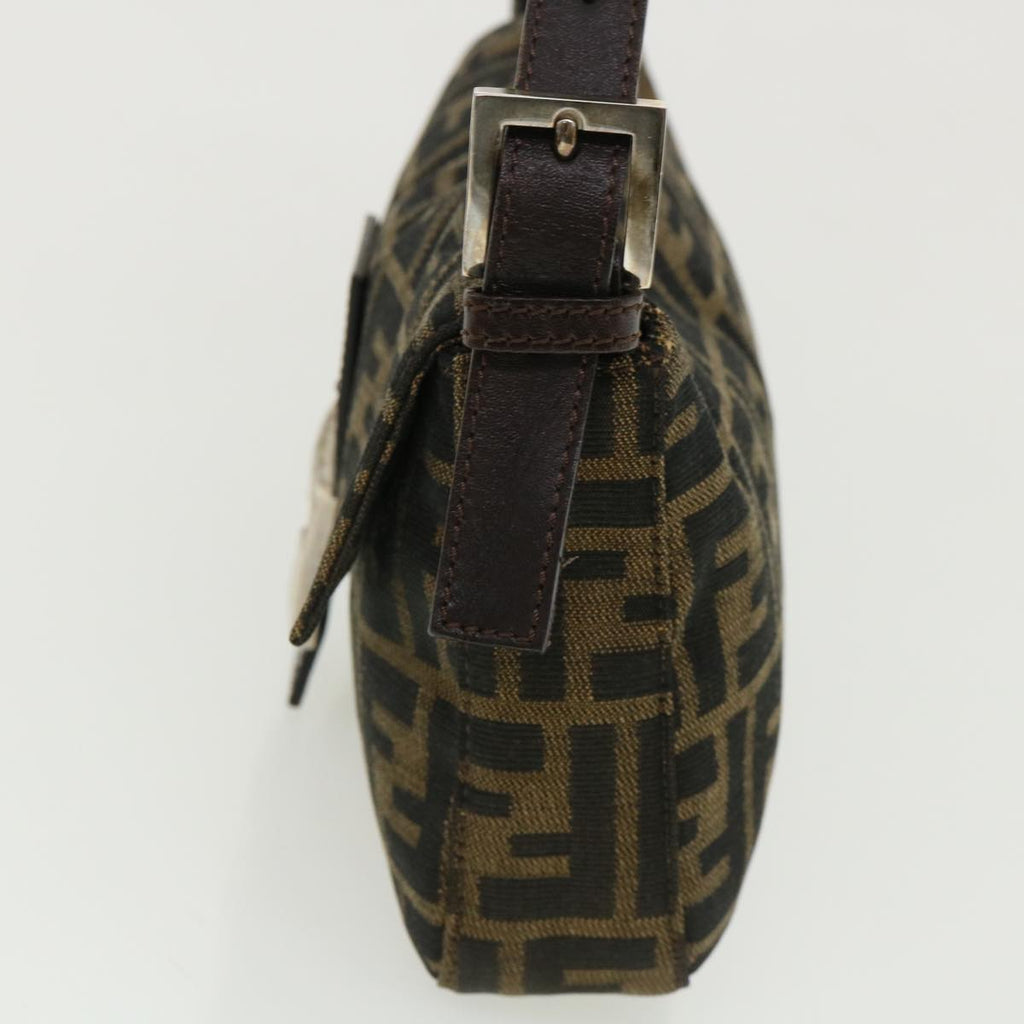 FENDI Zucca Canvas Mamma Baguette Shoulder Bag Brown lt692