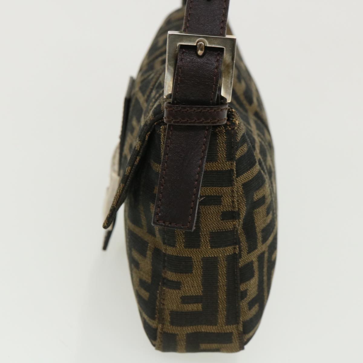 FENDI Zucca Canvas Mamma Baguette Shoulder Bag Brown lt692