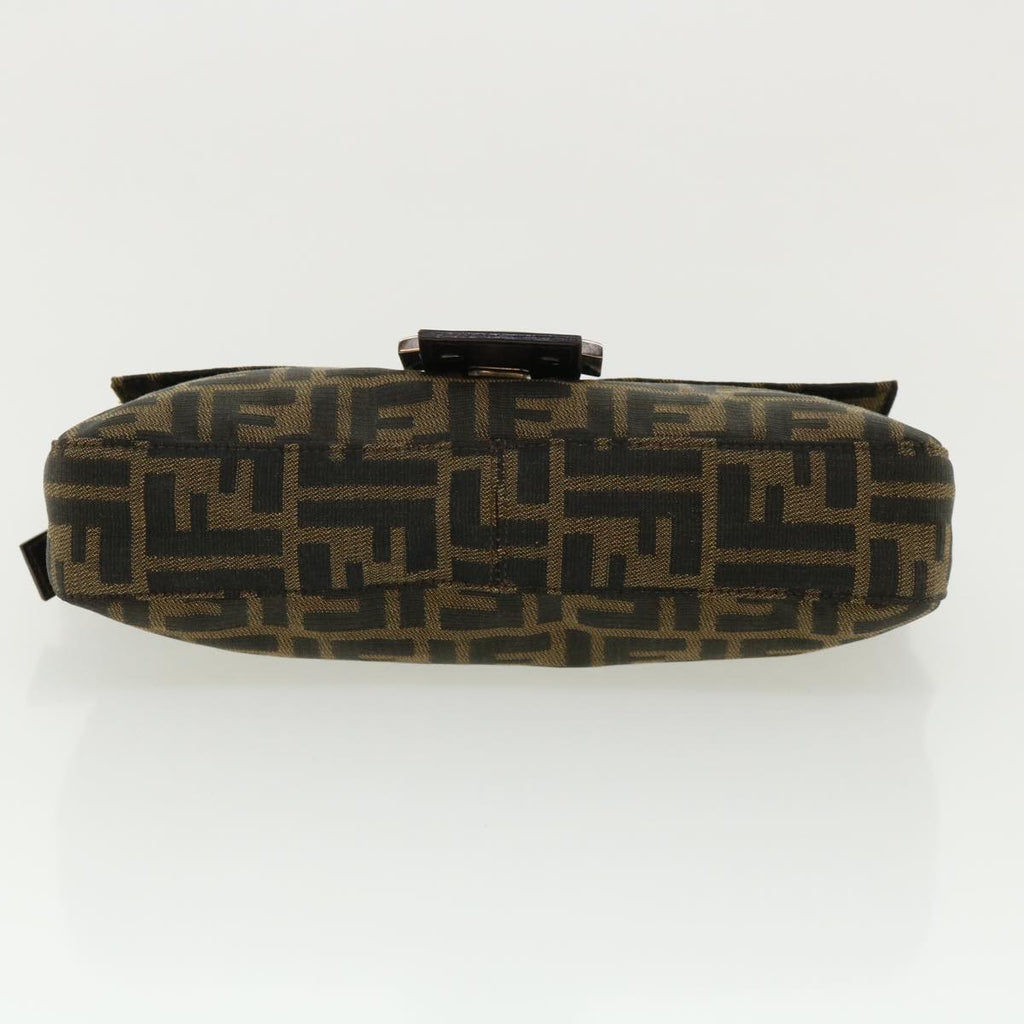 FENDI Zucca Canvas Mamma Baguette Shoulder Bag Brown lt692