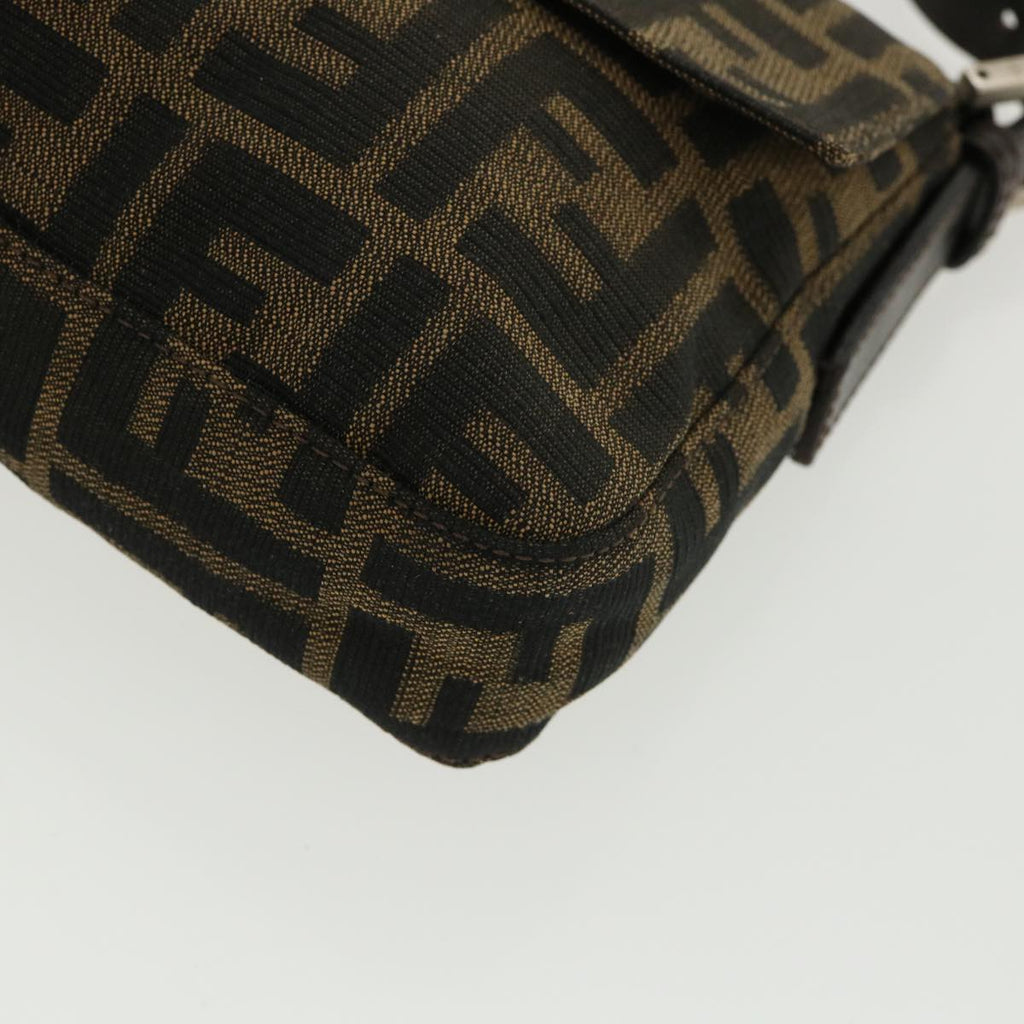 FENDI Zucca Canvas Mamma Baguette Shoulder Bag Brown lt693