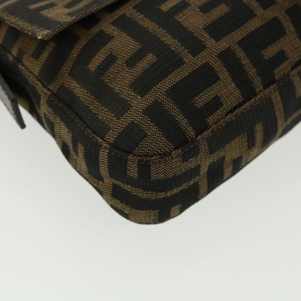 FENDI Zucca Canvas Mamma Baguette Shoulder Bag Brown lt693