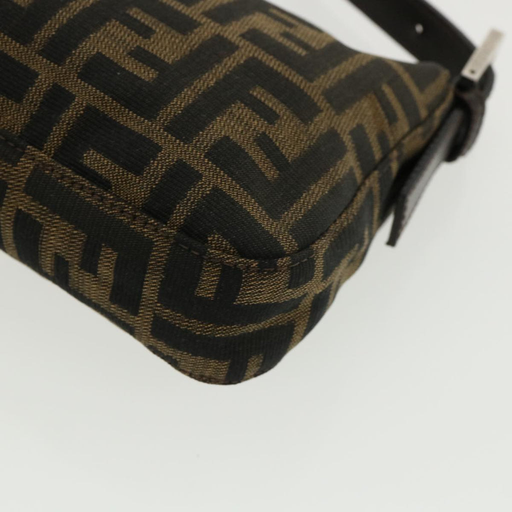 FENDI Zucca Canvas Mamma Baguette Shoulder Bag Brown lt693
