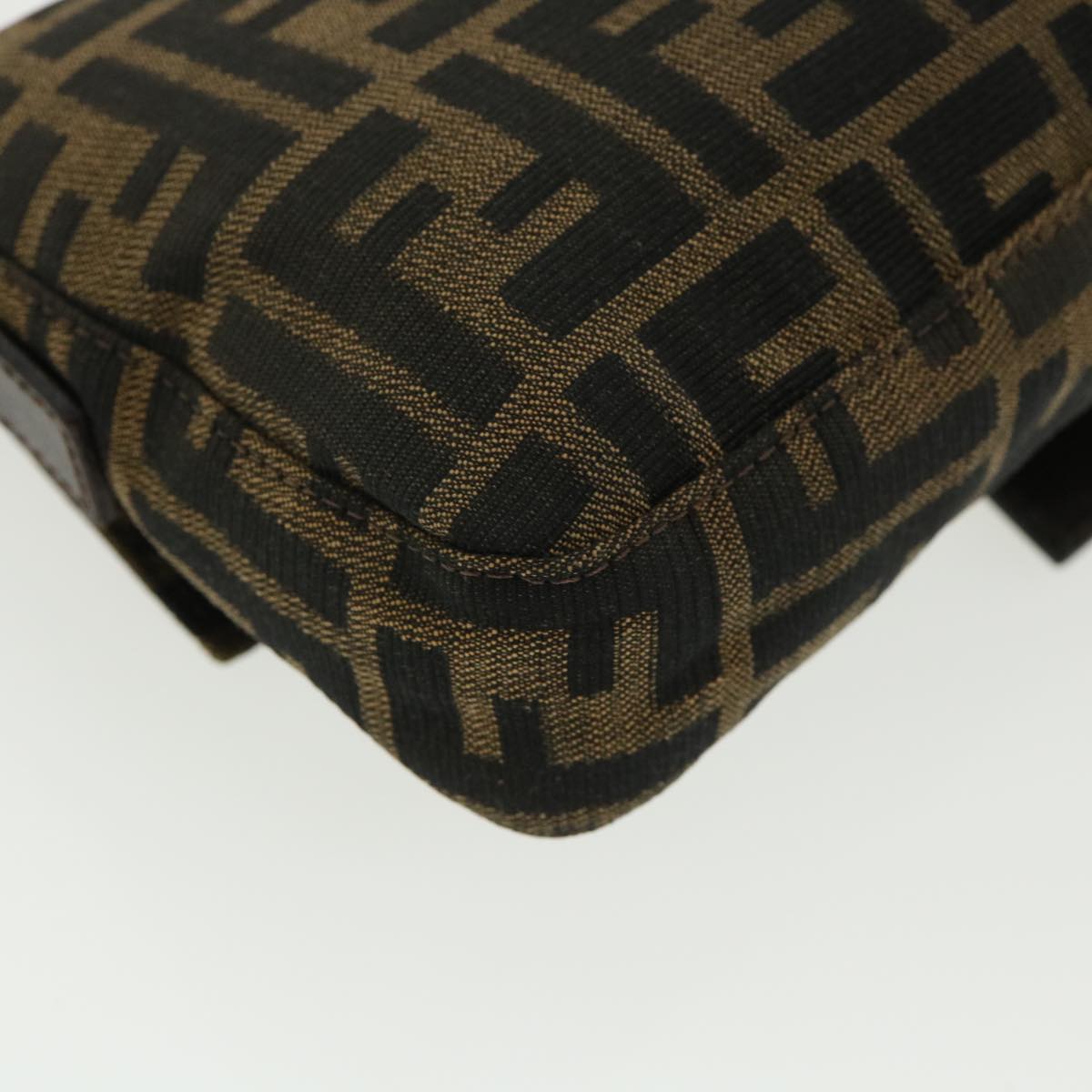 FENDI Zucca Canvas Mamma Baguette Shoulder Bag Brown lt693