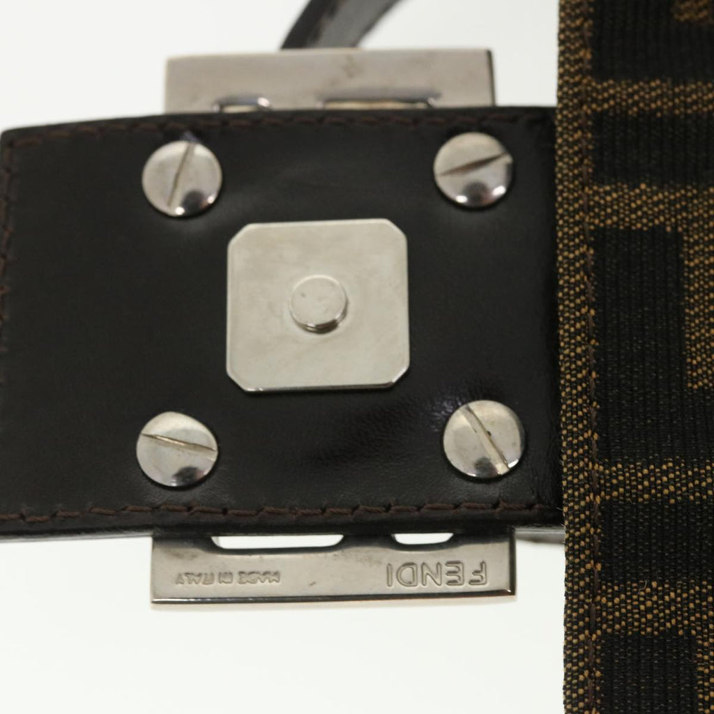 FENDI Zucca Canvas Mamma Baguette Shoulder Bag Brown lt693