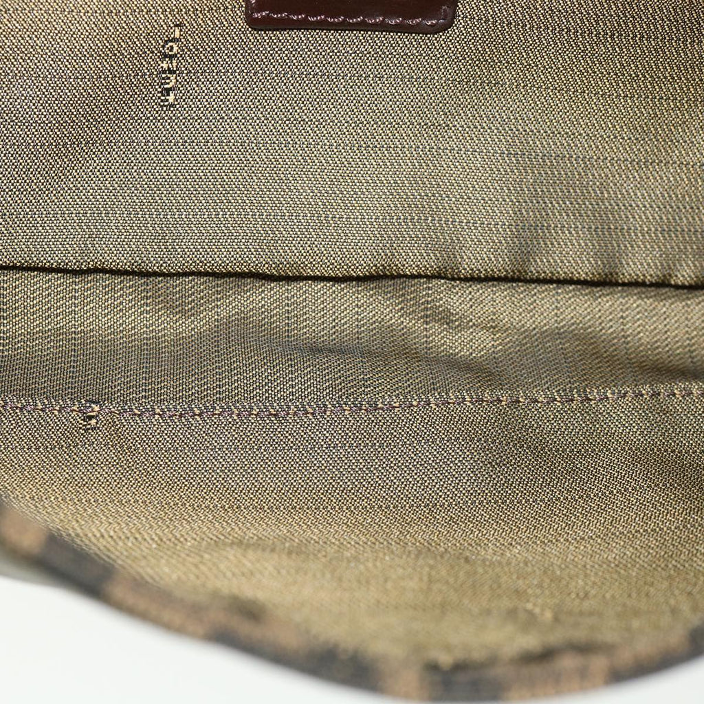 FENDI Zucca Canvas Mamma Baguette Shoulder Bag Brown lt693