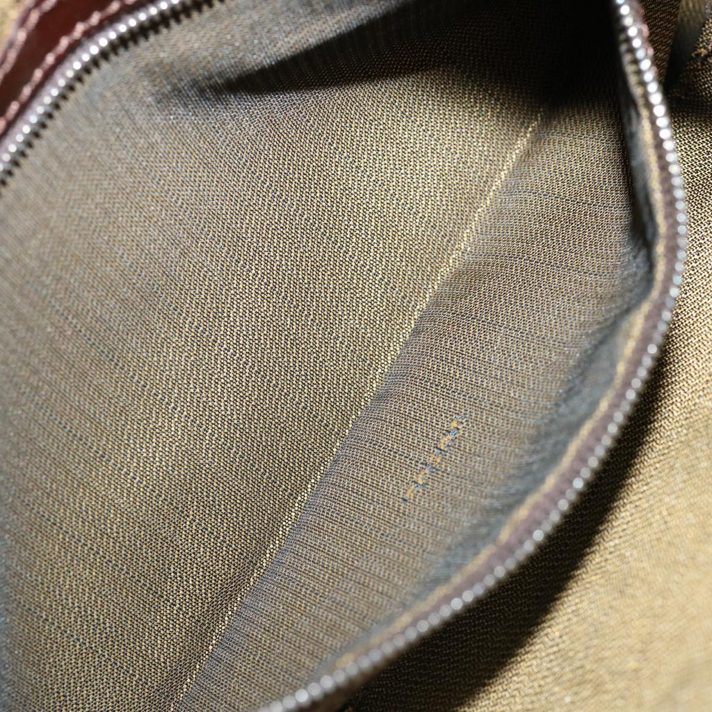 FENDI Zucca Canvas Mamma Baguette Shoulder Bag Brown lt693