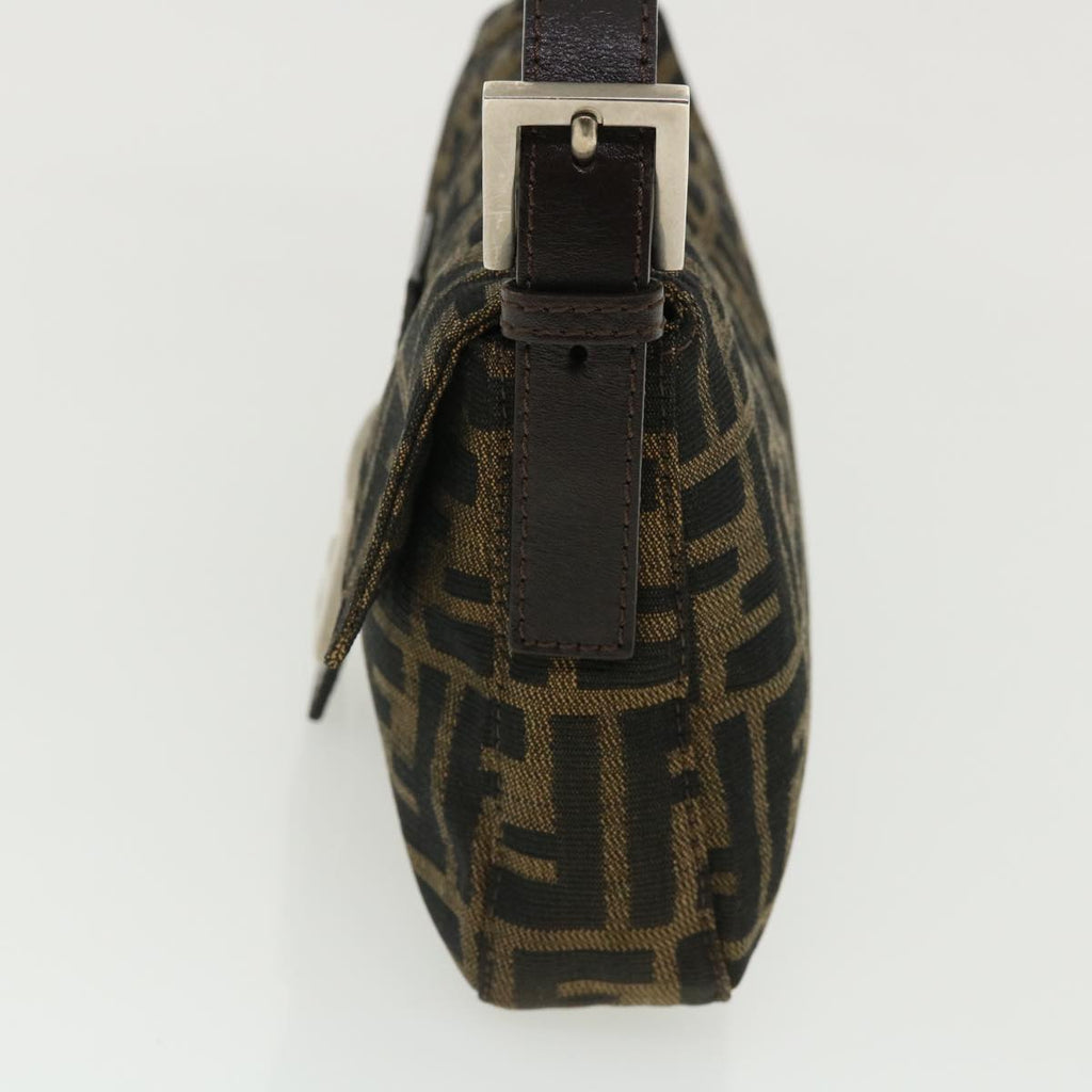 FENDI Zucca Canvas Mamma Baguette Shoulder Bag Brown lt693