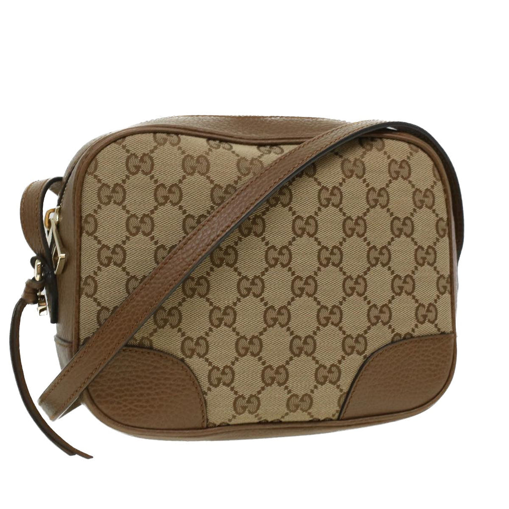 GUCCI GG Canvas Shoulder Bag Beige lt695