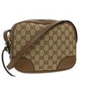 GUCCI GG Canvas Shoulder Bag Beige lt695