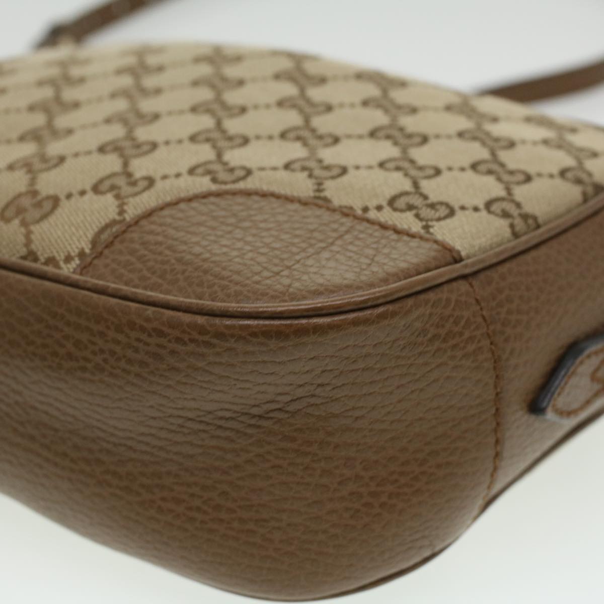 GUCCI GG Canvas Shoulder Bag Beige lt695