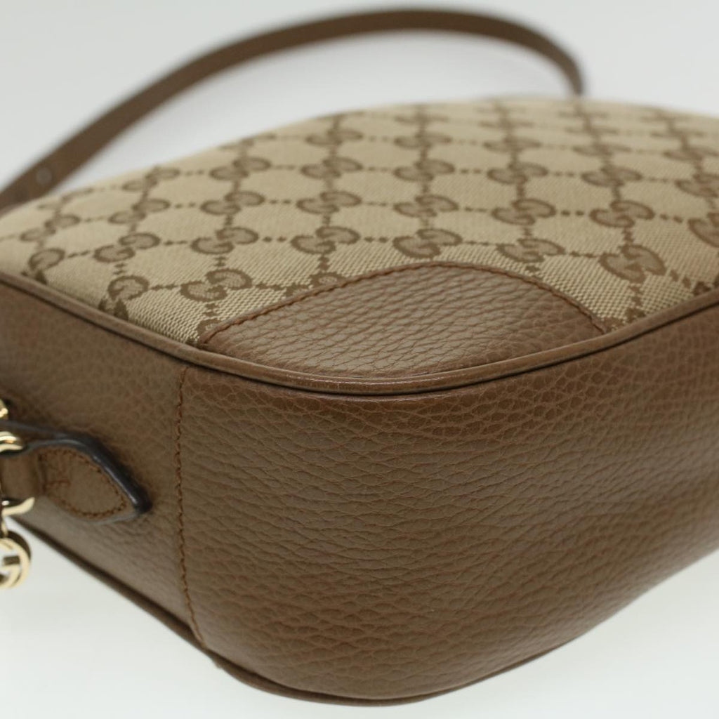 GUCCI GG Canvas Shoulder Bag Beige lt695