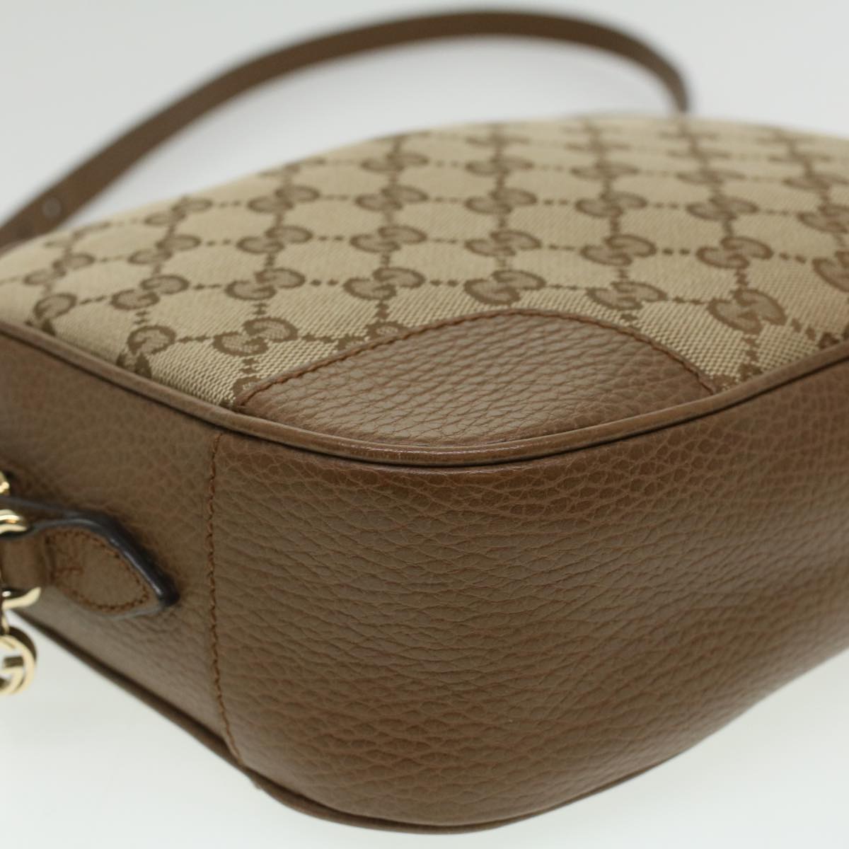 GUCCI GG Canvas Shoulder Bag Beige lt695