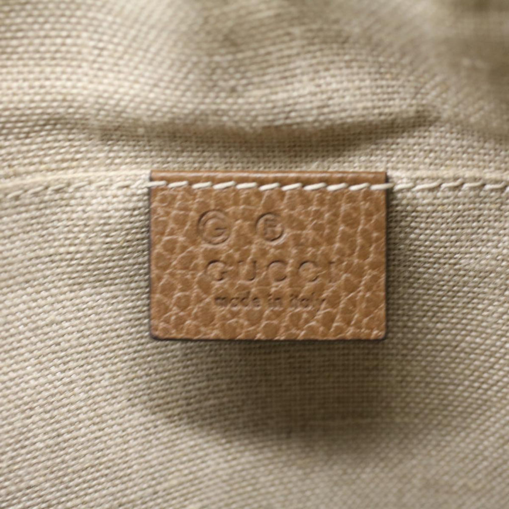 GUCCI GG Canvas Shoulder Bag Beige lt695